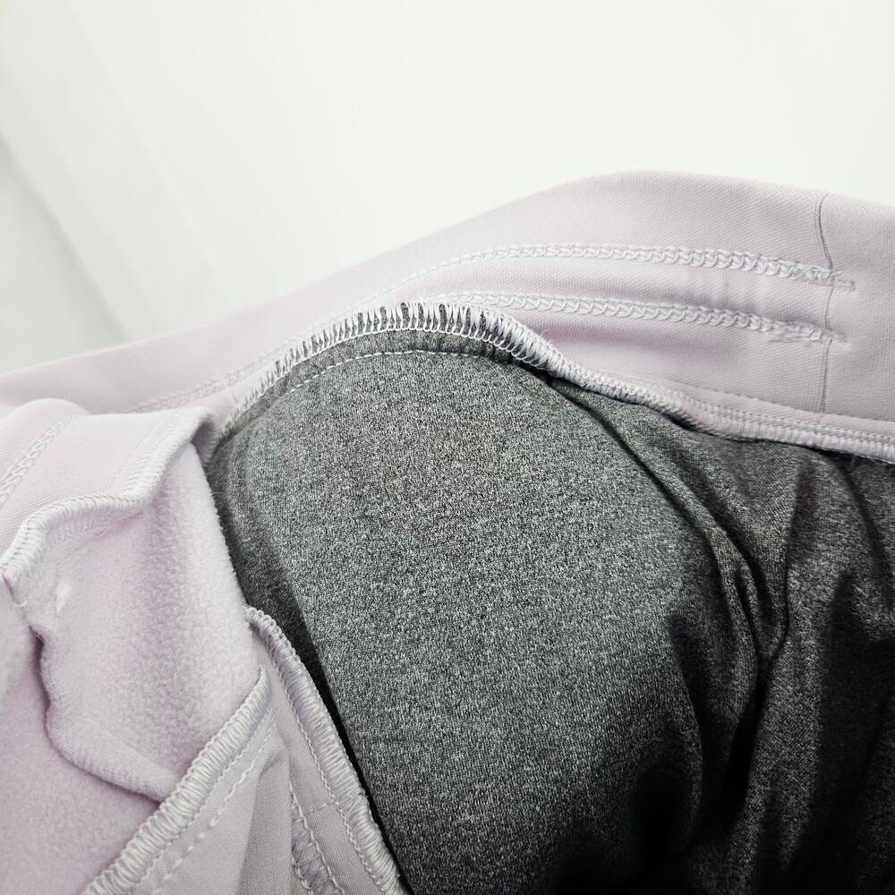 ATHLETA Apres Ski Down Jogger Pants Purple Quilted Pockets Pull On Lined Size 8 - Picture 6 of 7